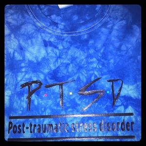 Blue crystallized tie dye unisex T-shirt